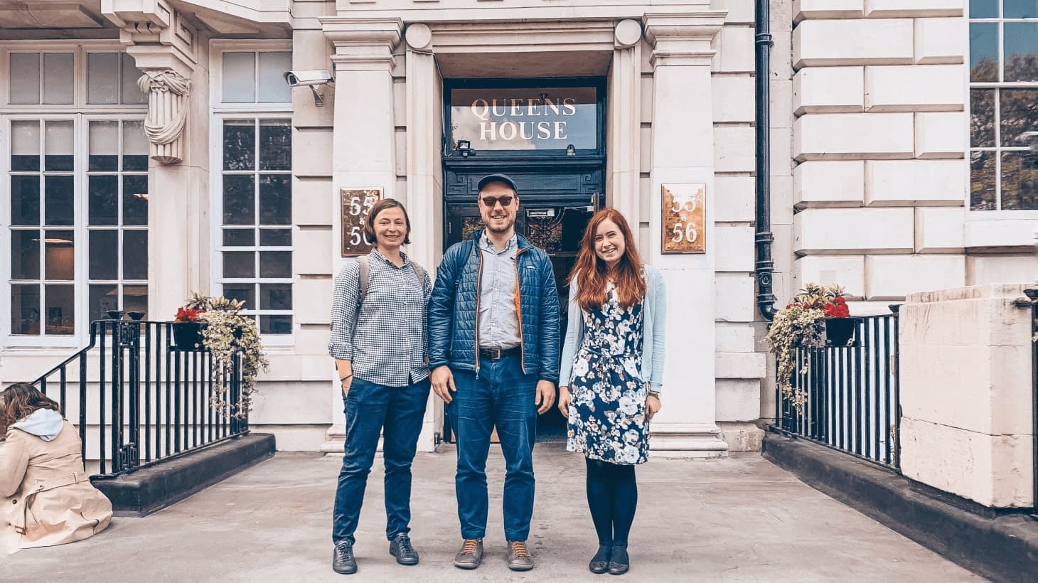 Olena and the DRH team meet at the London School of Economics