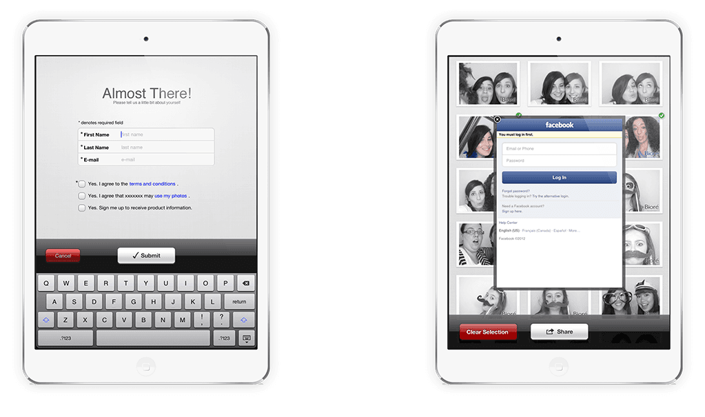 iPad screens