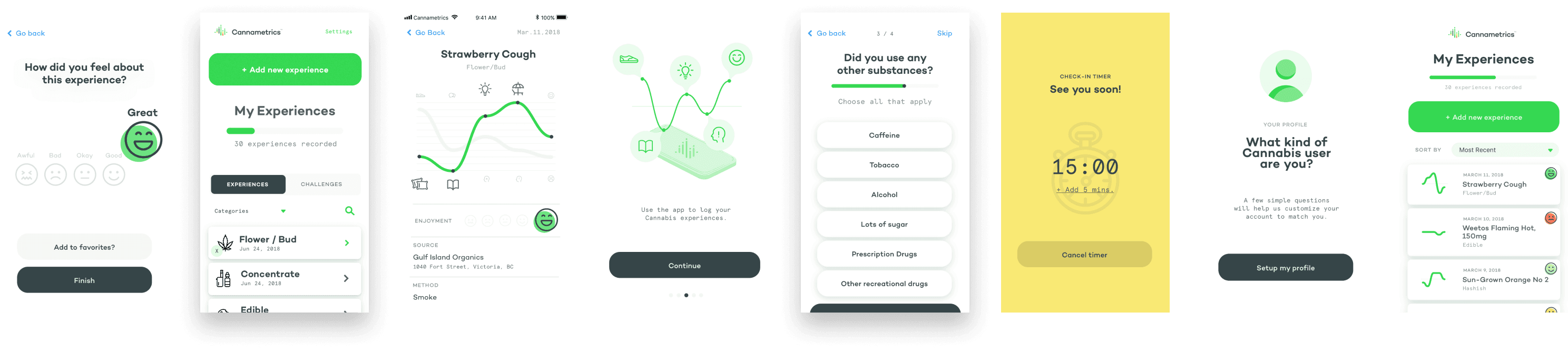 Cannametrics UI Screens