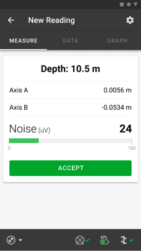RST Digital Inclinometer Android app, screen 4 of 5