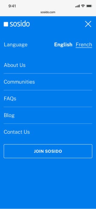 Sosido mobile screen showing member collaboration features, 2 of 4