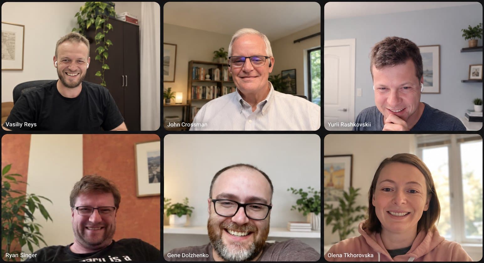 Pieoneers and Vex team on a weekly status video call
