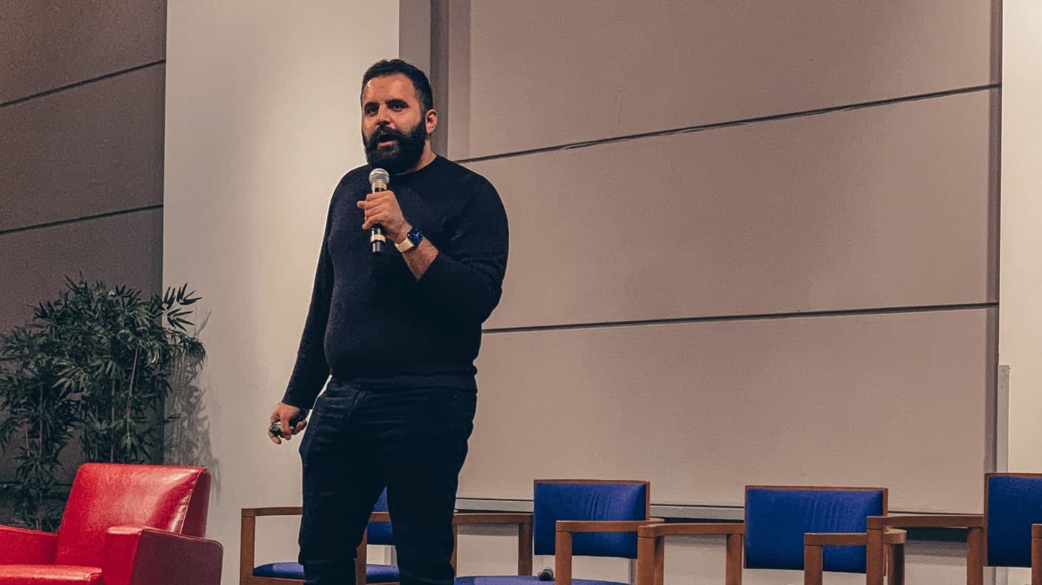 speaking at conference