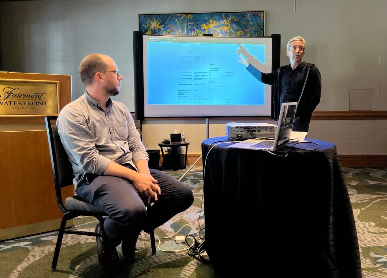 Professor Ted Slingerland gives an overview of the table view of the search results