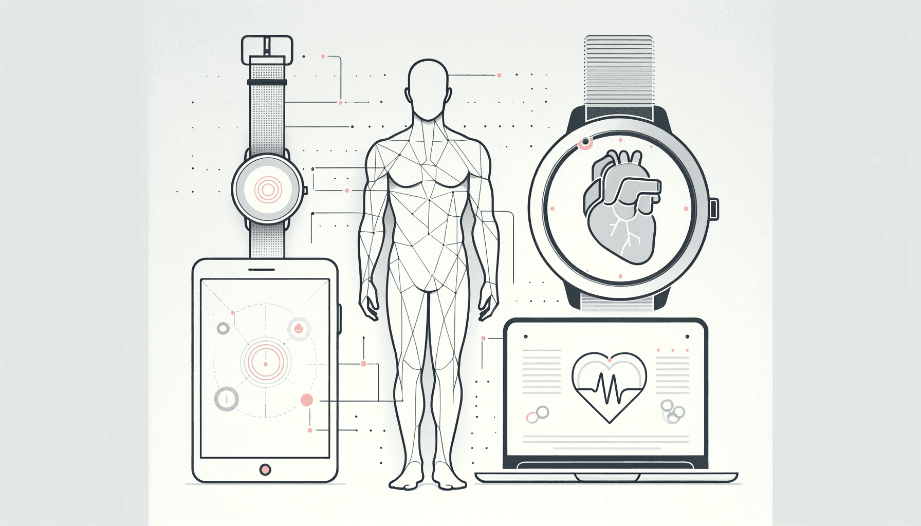 Pieoneers - health tech apps and devices and wearables illustration