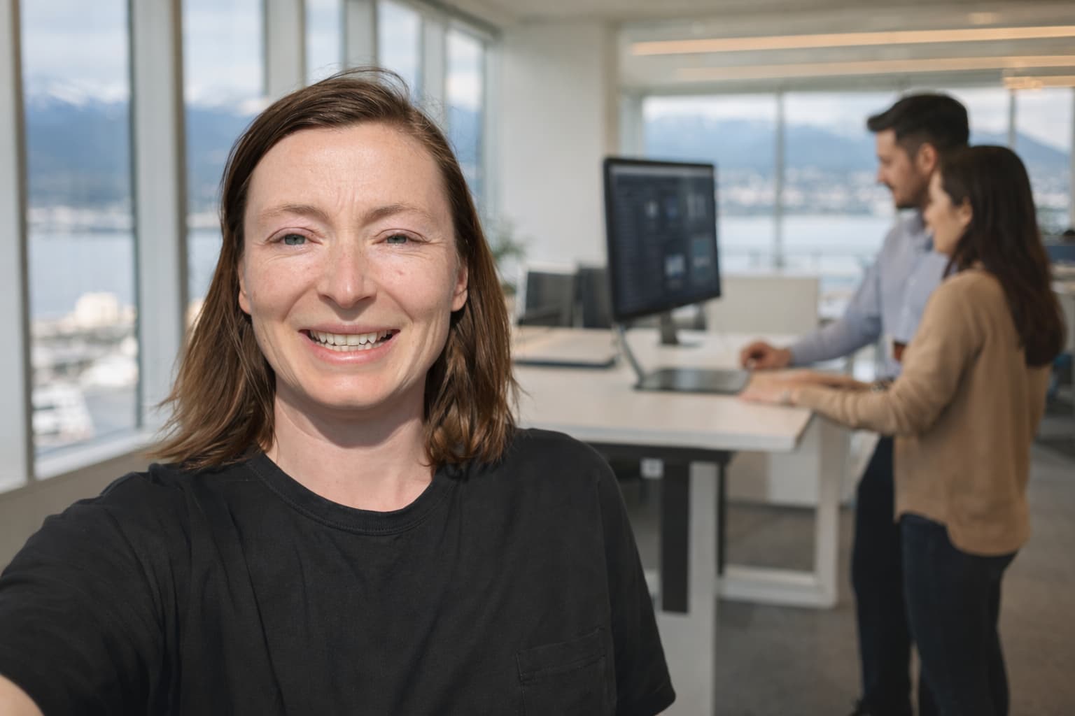 Olena portrait in Vancouver office 2026