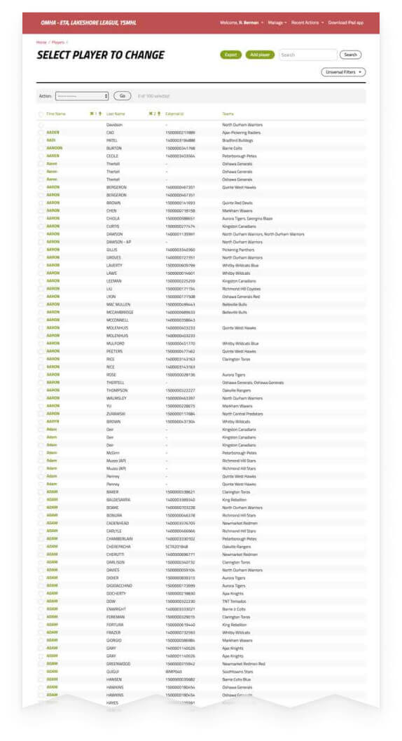 GameSheet v2 screen part 3