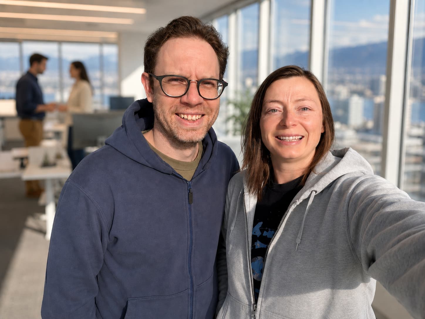 Andrew and Olena in the Vancouver office